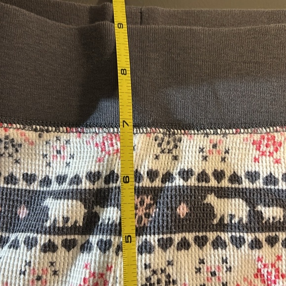 EUC Victoria's Secret Snowflake Thermal Pajamas Grey Pink S - Picture 8 of 11